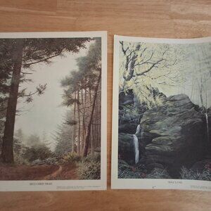 2 SIGNED Art Prints by Larry Dodson titled “Trail´s End” and “Secluded Trail”